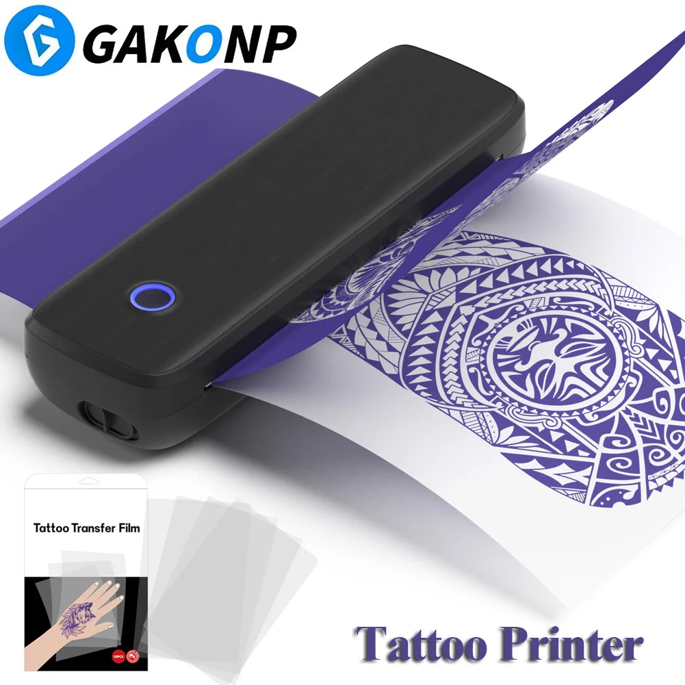 Wireless Tattoo Transfer Printer Machine Tattoo Printer Portable Thermal Stencil Copier Printer Drawing Thermal Tools with Paper