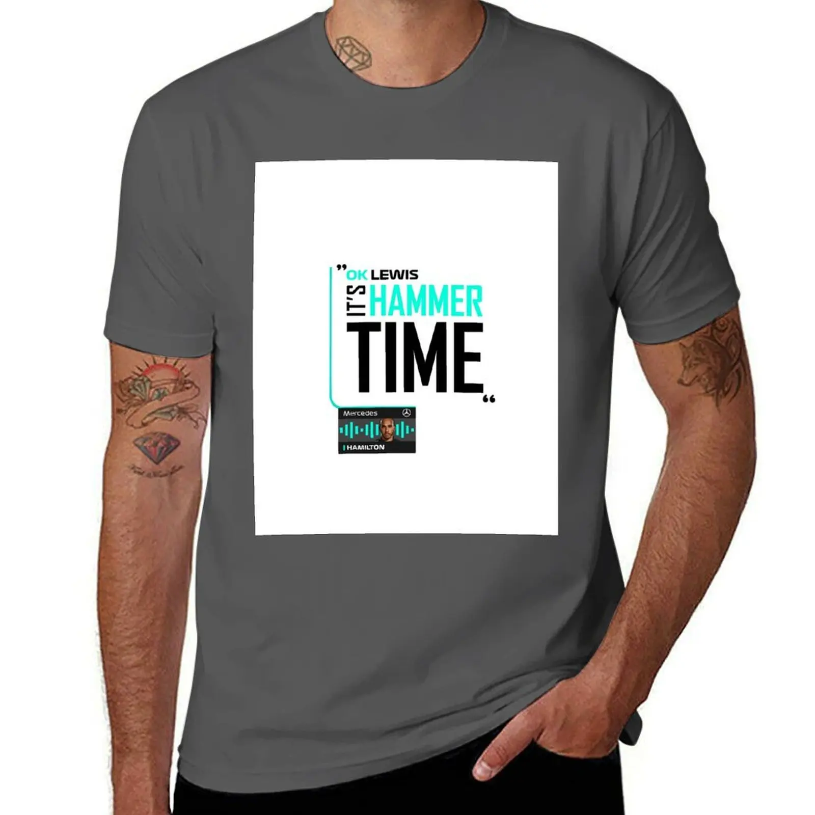 

Ok Lewis its hammer time T-Shirt Casual Minimalist Short Sleeve Top