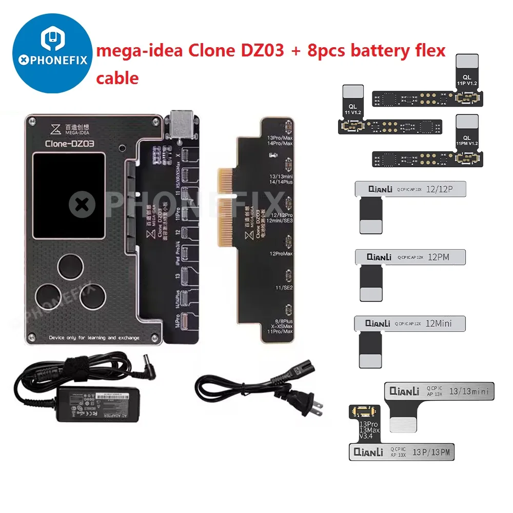 QianLi Apollo ICopy Plus Copy Power Mega-idea Clone Battery Flex Cable for IPhone 11-14 Pro Max Tag on Battery Repair Programmer