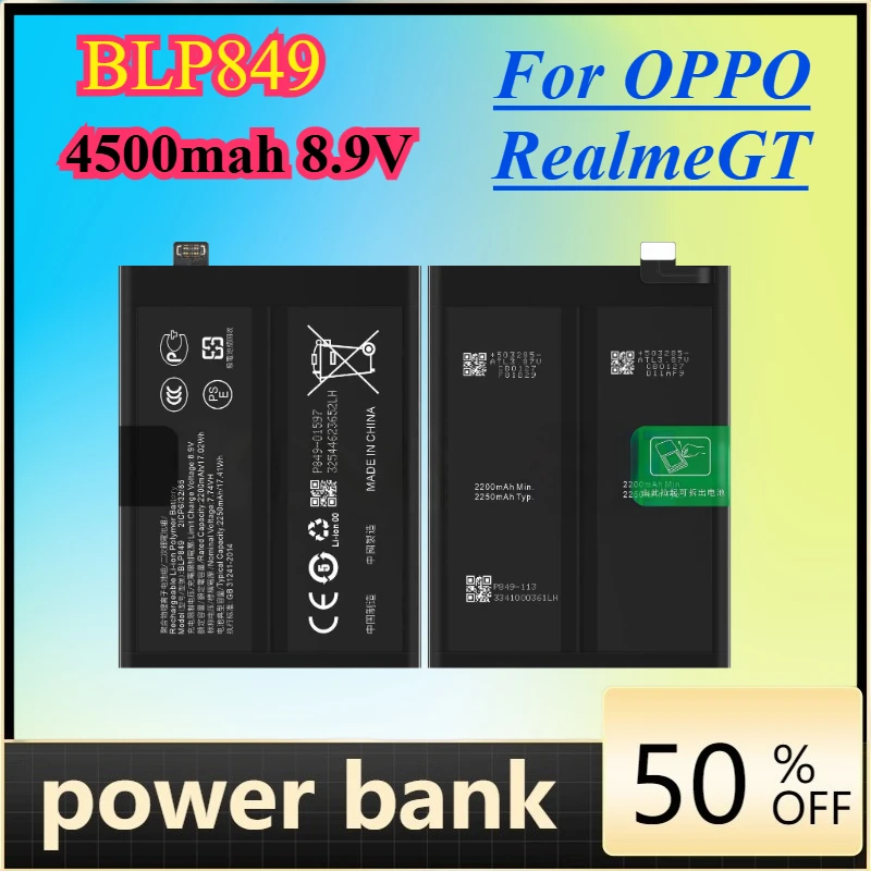 

BLP849 4500mah 8.9V Phone Batteries for OPPO RealmeGT Rechargeable Battery