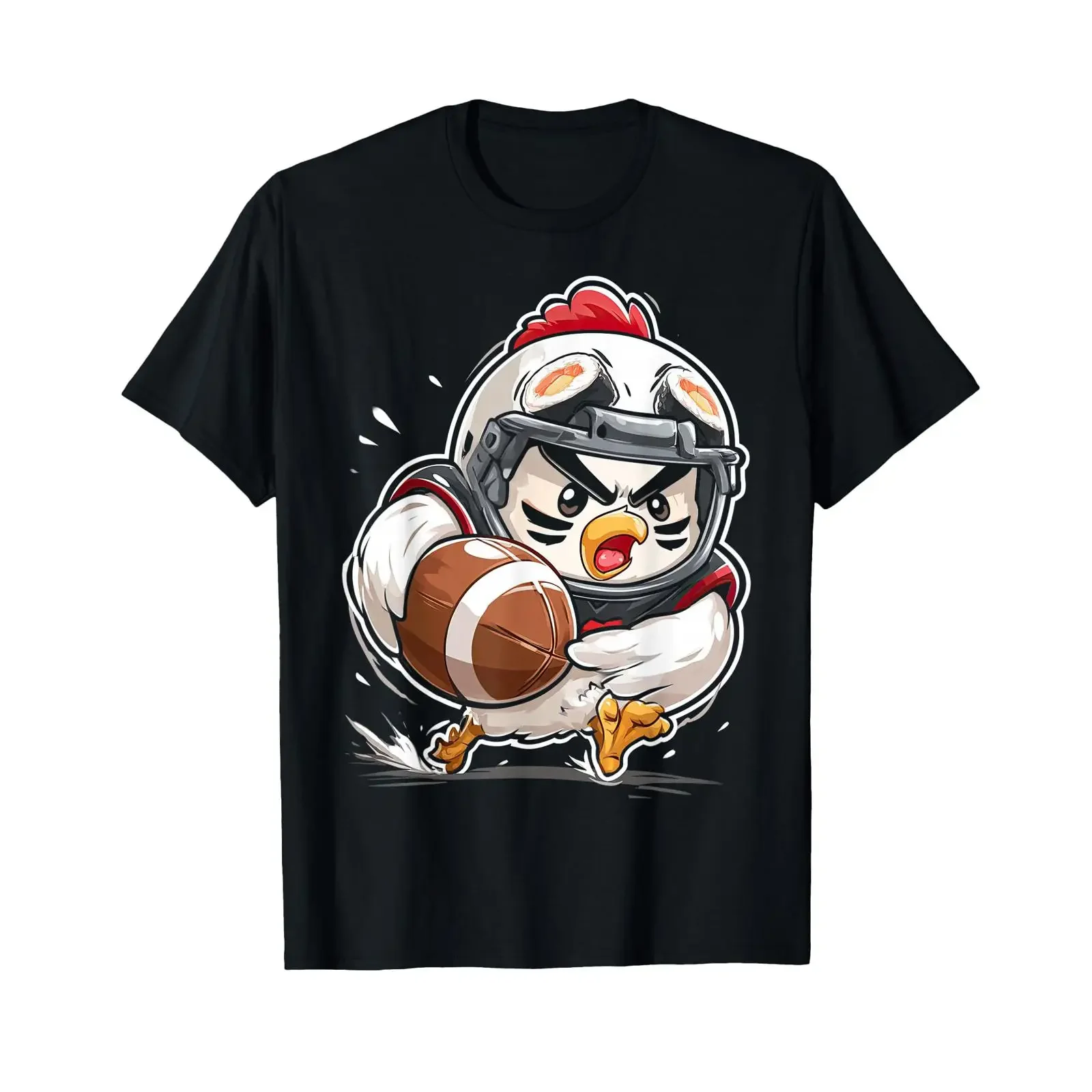 Imprimé Sushi Amusant pour Les Amateurs de Poulet T Shirt vintage Washed homme Top For Everyday Wear Stretched Comfortable