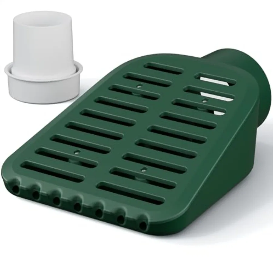 

4in. Grate Yard Drain, Yard Drain Emitter for Sump Pump Discharge and Downspout Extensions, 10" W x 11.5" L x 4.7" H, Protects