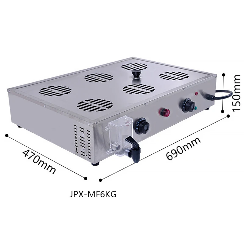 Gedämpfte Brötchen Maschine 6 Löcher elektrischer Dampf garer Dampf knödel ofen Desktop automatischer Topf zum Dämpfen von Lebensmitteln 220V