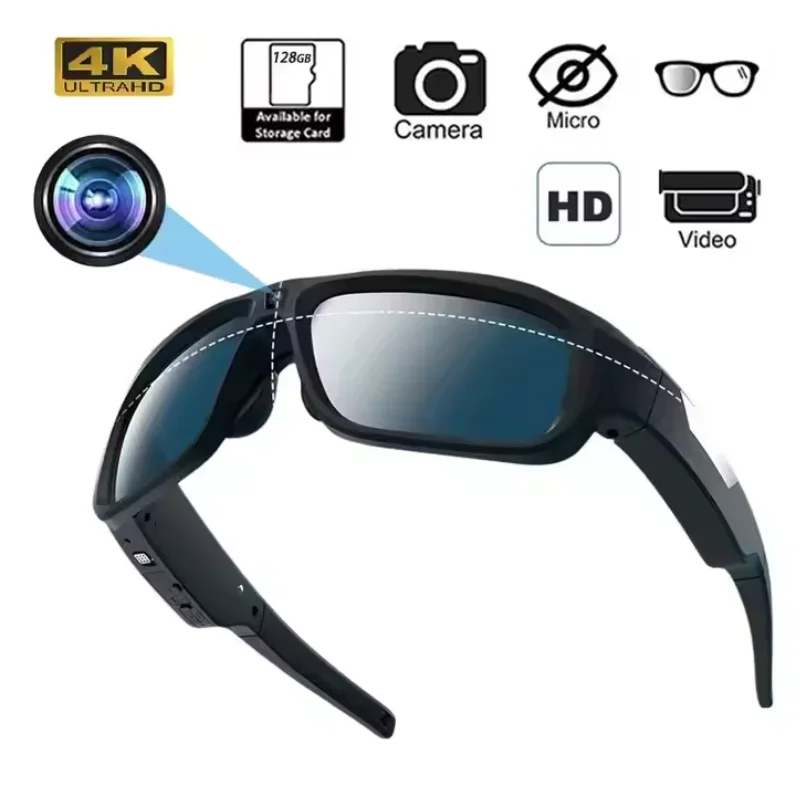 4K HD Glasses Camera Video Driving Record Cycling Video Smart Glasses Camcorder Outdoor Mini Camera