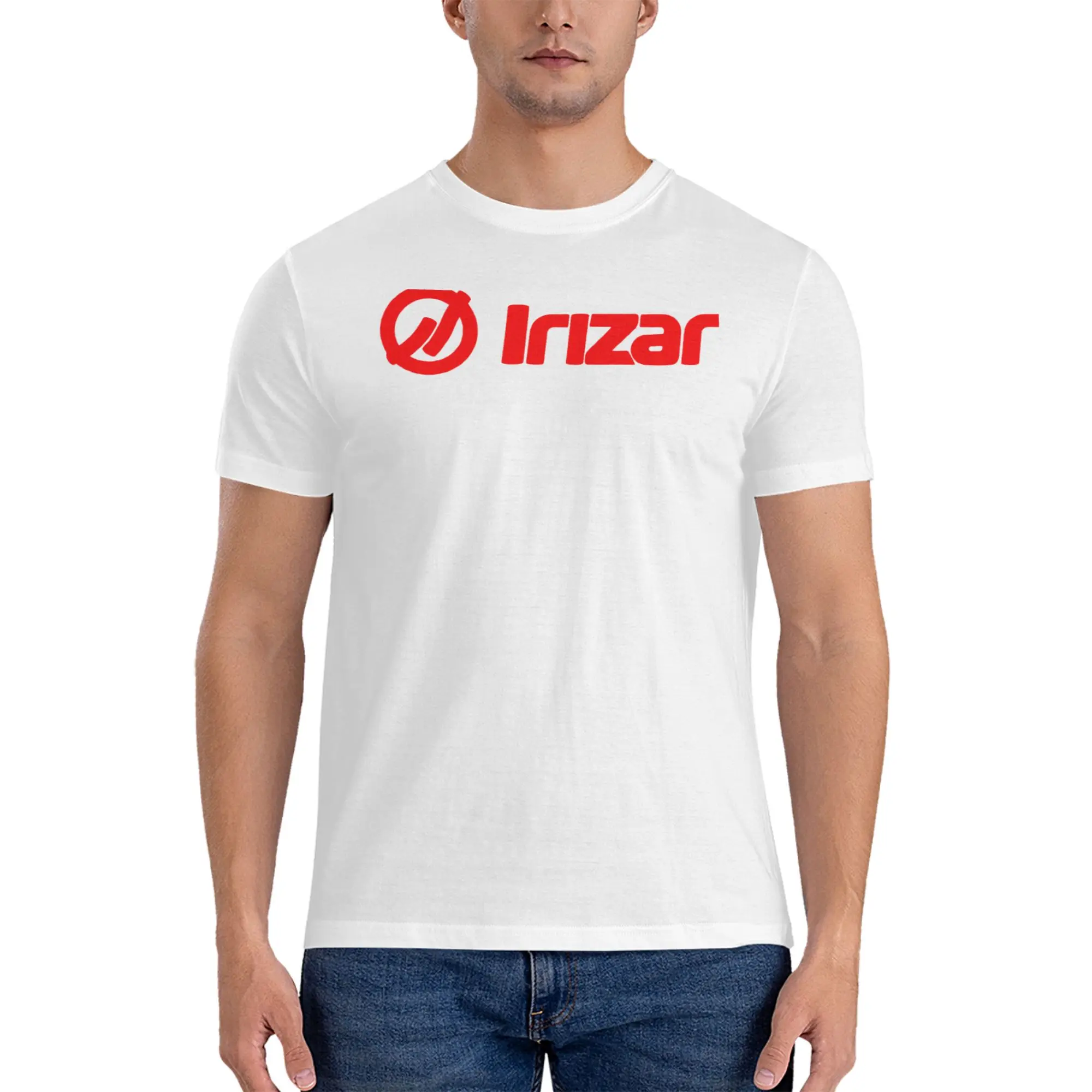 Camiseta con logotipo de Irizar a la moda, no se deforma fácilmente, estilo coreano sencillo, patrones pequeños, manga corta