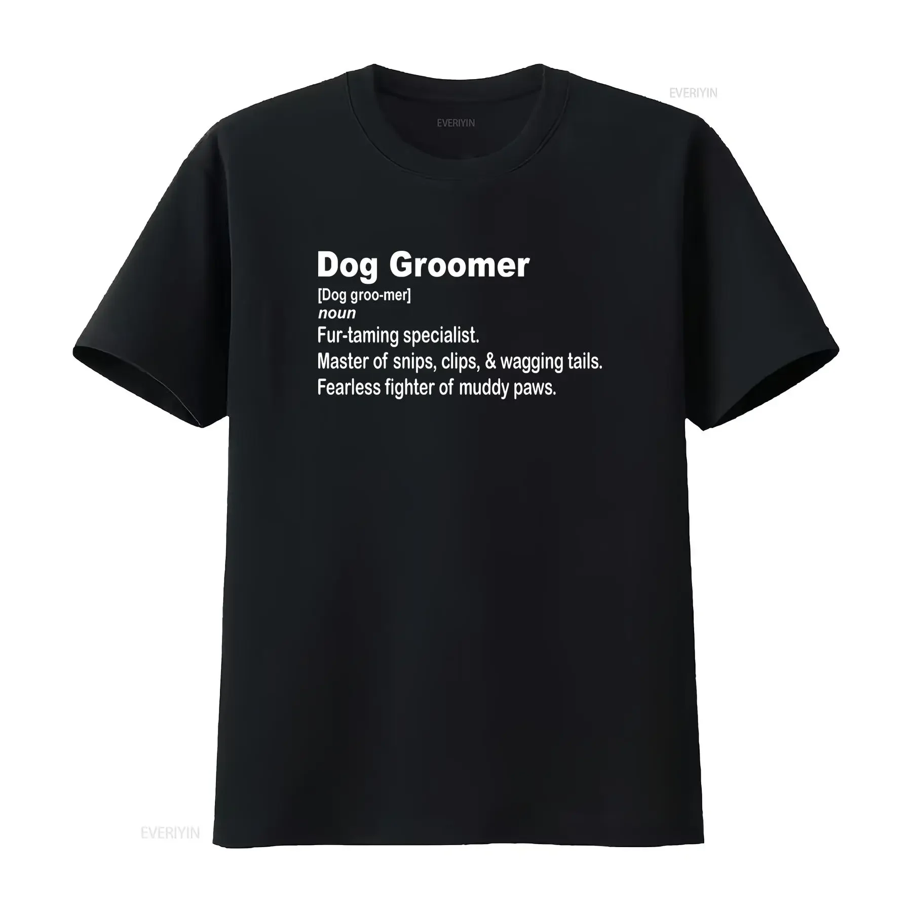 Dog Groomer Dictionary Definition T Shirt Grooming Salon Worker Clothing vintage Washed designer clothes homme Breathable