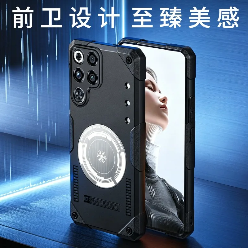 Etui Magnetyczne z Wbudowanym Metalowym Radiatorem do Nubia RedMagic 11 Pro Plus Turbo, Pokrowiec na Telefon RedMagic 11S Pro+ z Ochroną Przed Wstrząsami — zdjęcie produktu 2