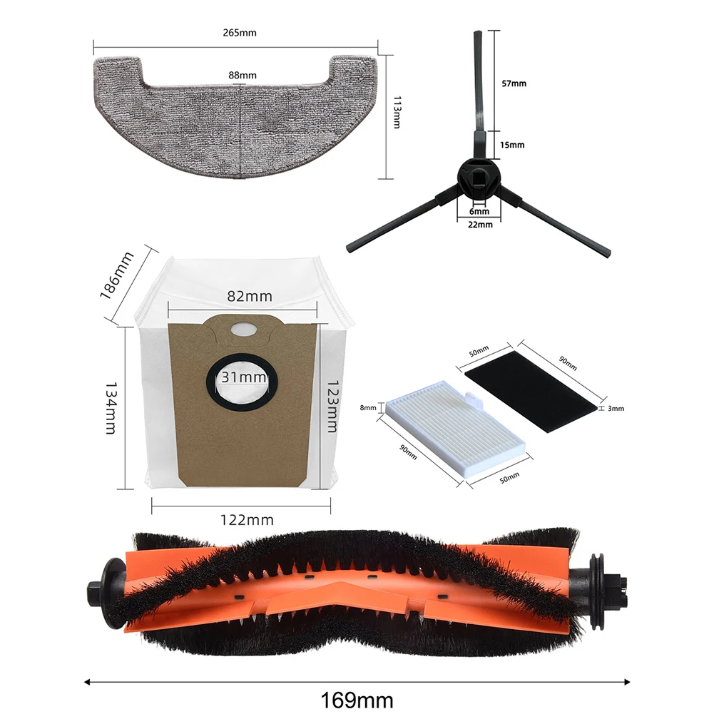 

Чистящие компоненты MONSGA MS1 MAX Эффективная чистящая ткань для швабры Мешок для пыли Высокая производительность для MONSGA MS1 MAX