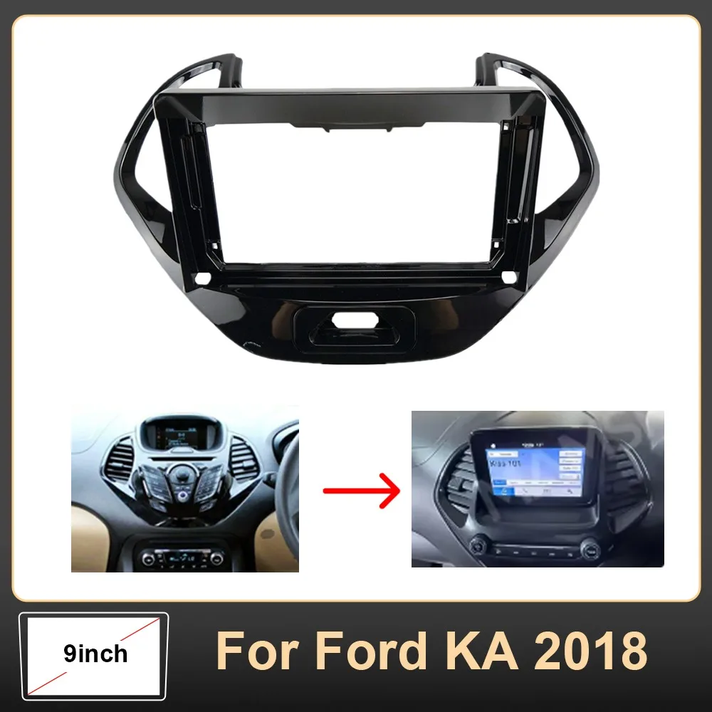 

Для Ford KA 2018, автомобильное стерео радио, 2DIN DVD-рамка, комплект приборной панели с кабелем питания и адаптером Canbus