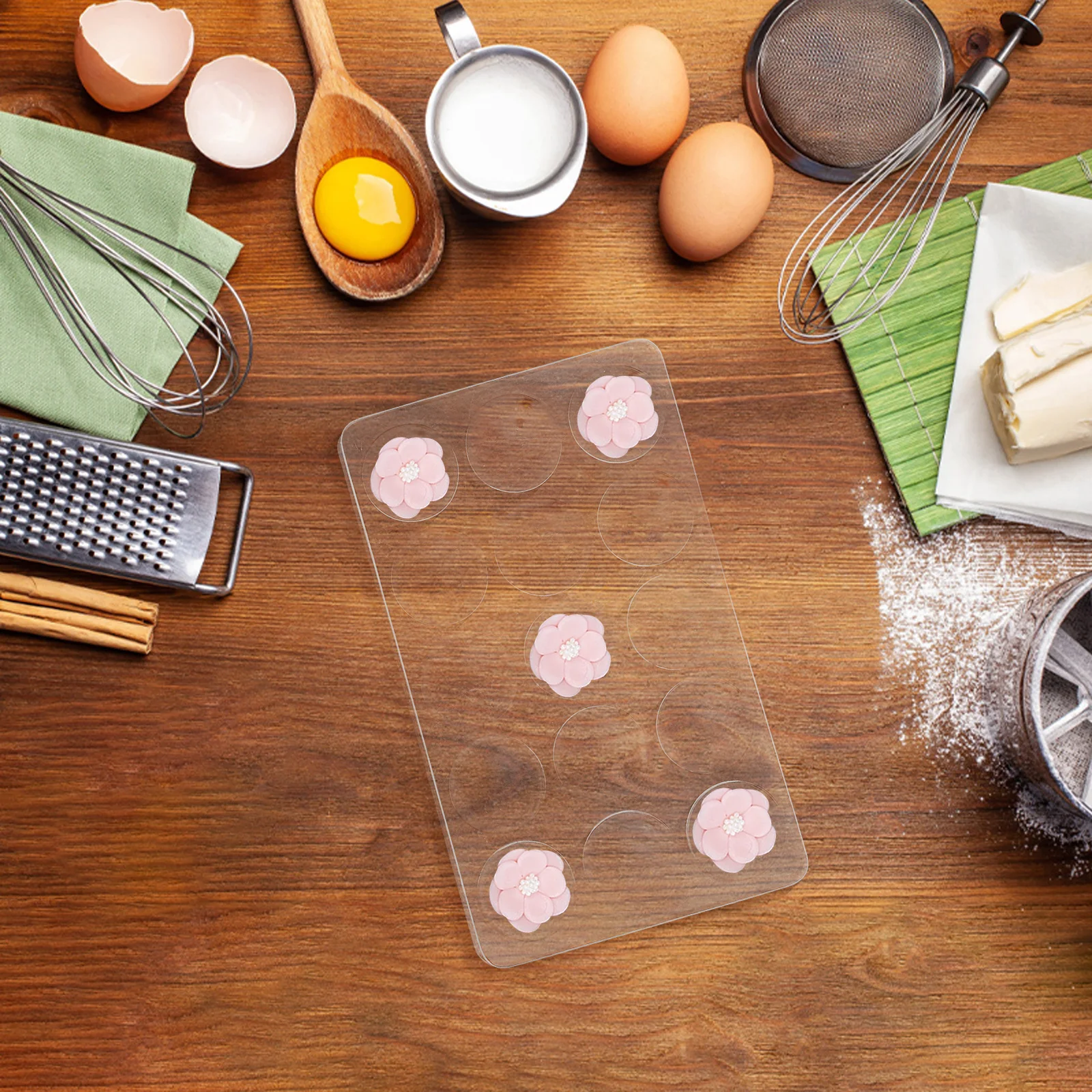 

4pcs Sugar Flower Plastic Holder Non-Stick Reusable Fondant Drying Rack For Cake Decorating Baking Craft Diy Tools Kitchen Bar