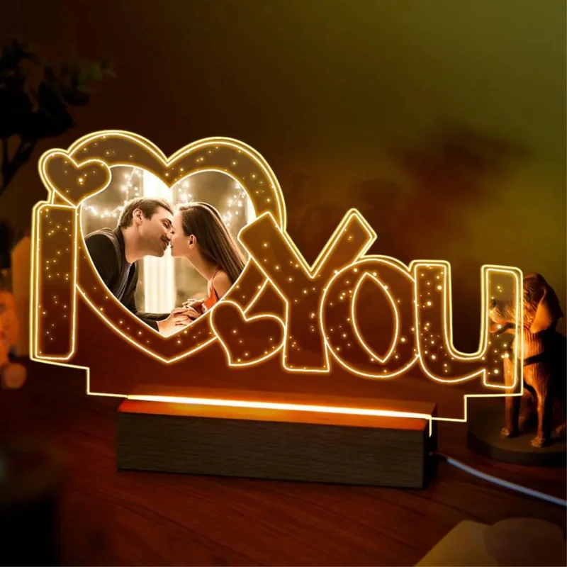 Personalized Gift Custom Photo 3D Lamp Text Customized Bedroom Night Light Wedding Valentine\'s Day Birthday Gift\'s Mother\'s Day