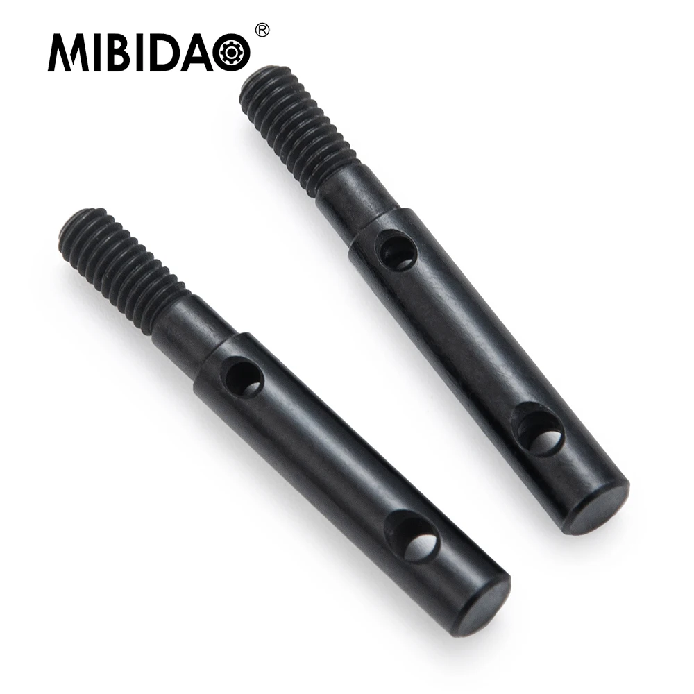 MIBIDAO Steel Portal Stub Axle Drive Shaft for Axial SCX10 III Early Bronco Wrangler Gladiator Base Camp 1/10 RC Car Parts