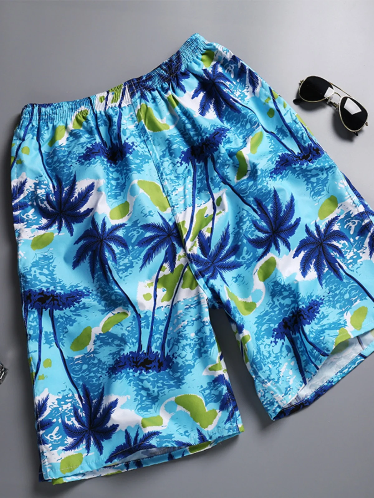 فضفاض مستقيم الساق 3D طباعة النبات orts عارضة مريحة الصيف الرياضة واسعة الساق السراويل منتصف الخصر مطاطا Waisand