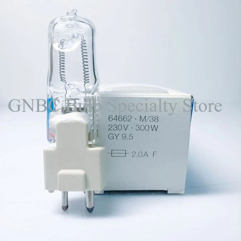 64662.M/38 230V 300W GY9.5 Halogen Bulb, Microscope Optical Instrument Stage Studio Photography Replacement Lamp