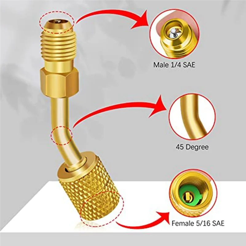 

Комплект адаптеров R410A Поворотные адаптеры R410A Вакуумный насос Hvac для мини-сплит-систем Кондиционер HVAC