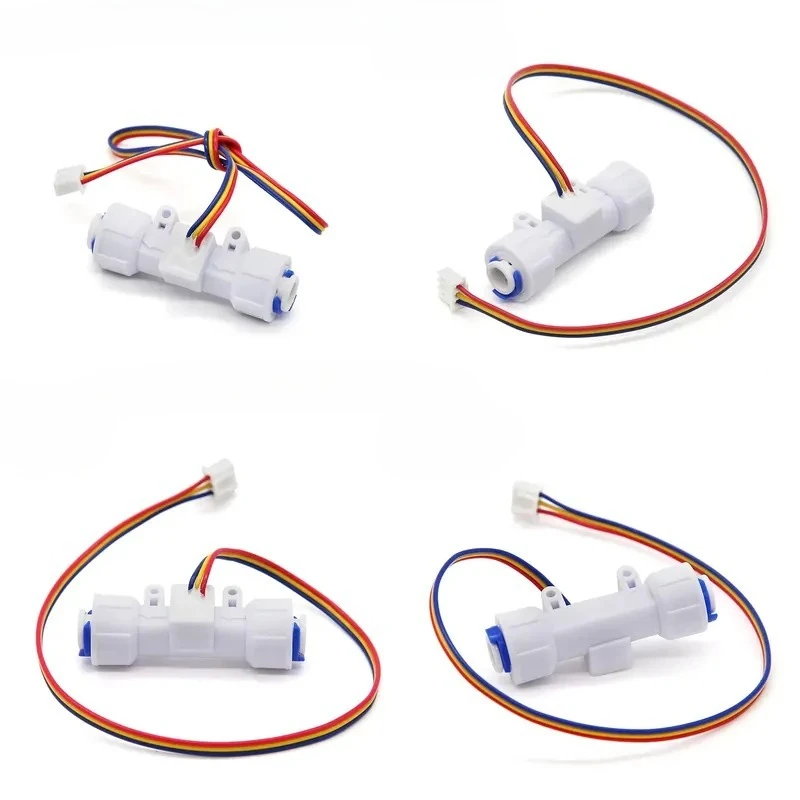 ZJTM-04B POM liquid turbine Hall effect flow sensor 3.5-24 V 1/4 NPN pulse output 0.3-4 L/min water flowmeter