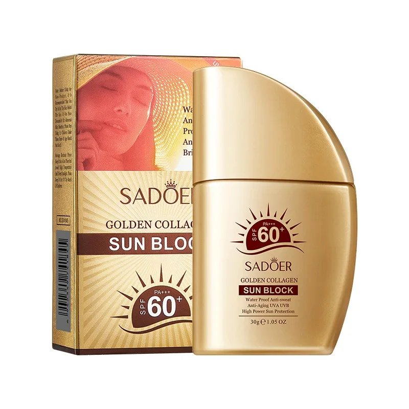 واقي من الشمس للحماية من الأشعة فوق البنفسجية من الكولاجين الذهبي المغذي للبشرة