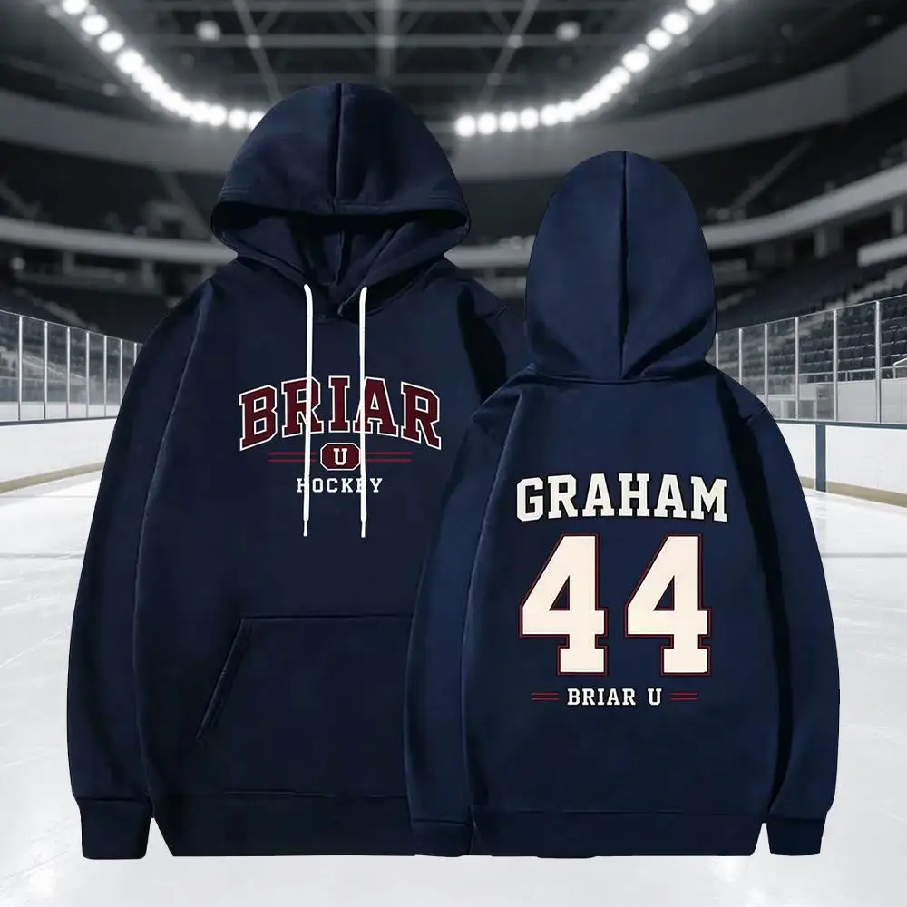 Off Campus Briar University Hockey Hoodies Graham 44 Cosplay Women Men Long Sleeve Sweatshirts Fashion Vintage Pullover Tops