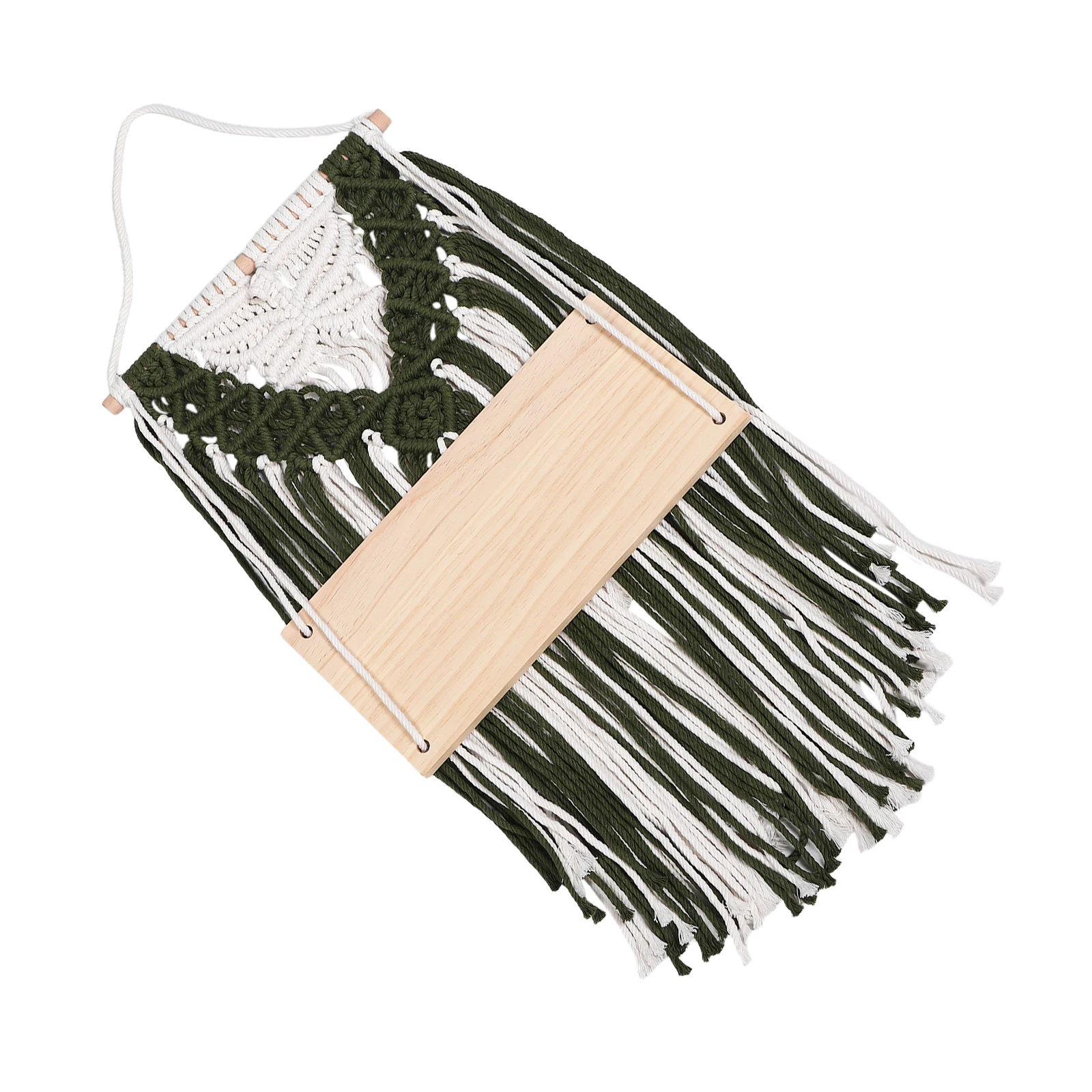 

Handmade Macrame Wall Hanging Shelf Boho Woven Rope Plant Hanger Floating Shelves Organizer Tassel Storage For Home Living Room