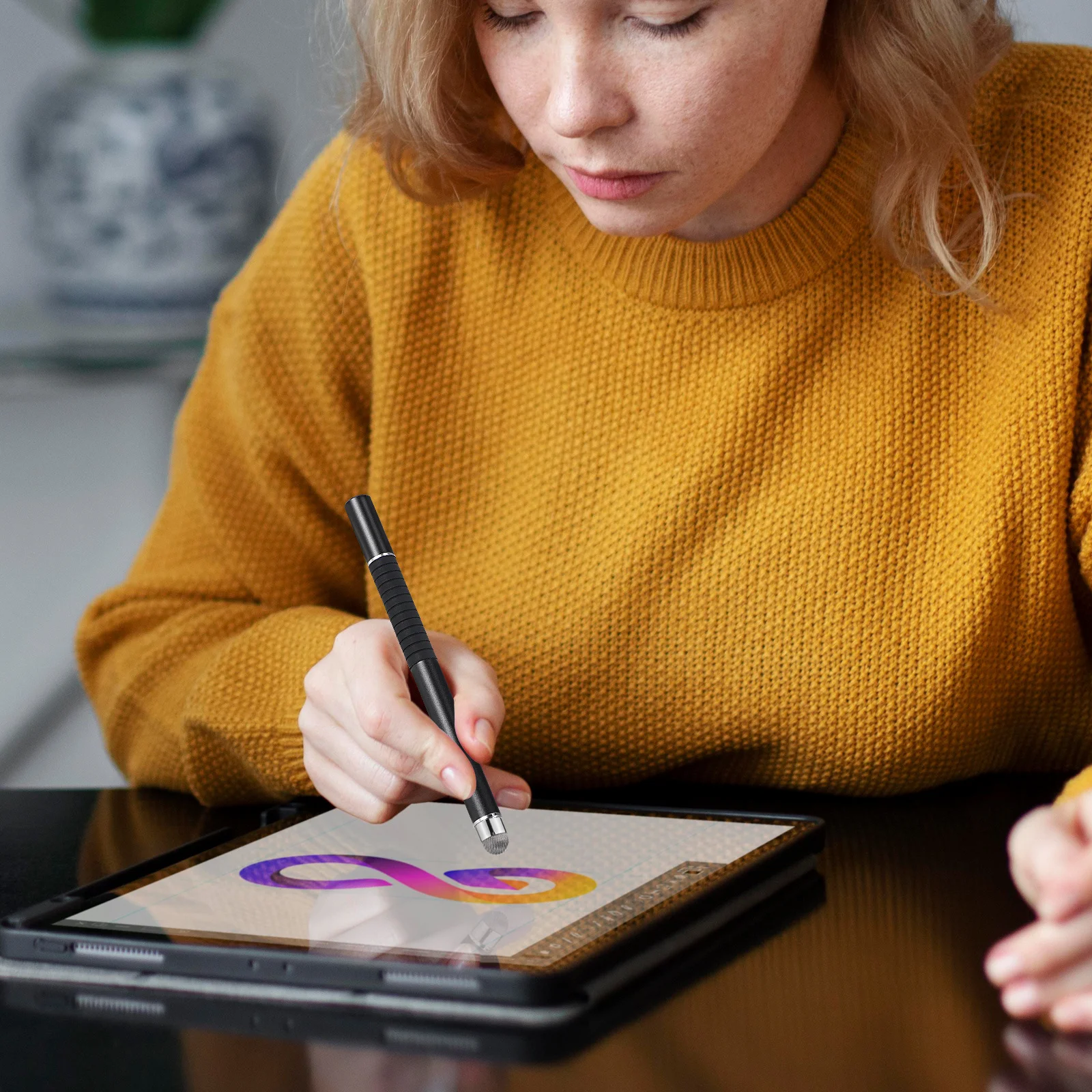 

5Pcs Capacitive Pen Tips Replacement Mesh Fiber Conductive Stylus Pen Tips Universal Replacement Heads for Stylus Pens