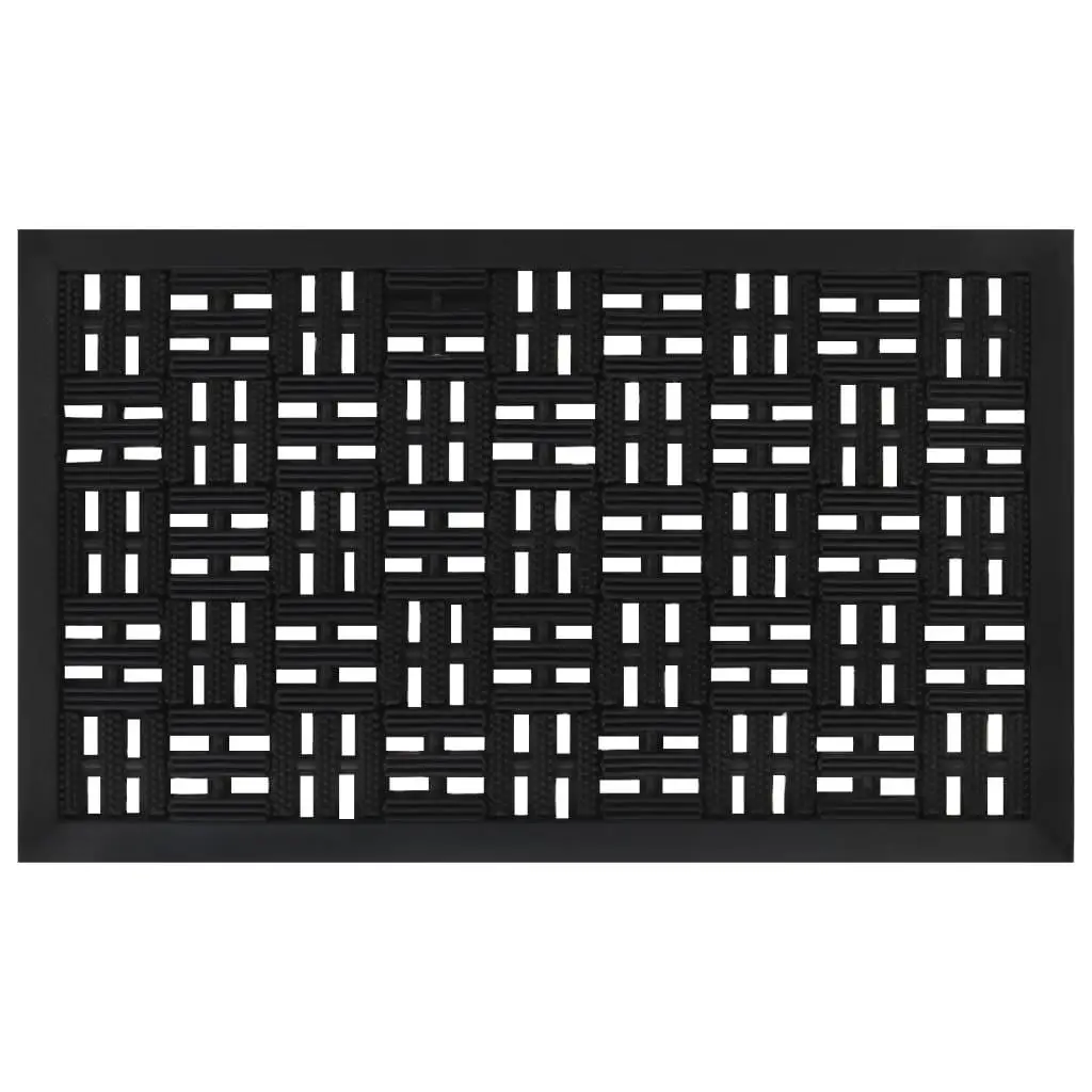 Rectangular Rubber Door Mat 45x75cm - Durable, Non-Slip Outdoor & Indoor Welcome Mat