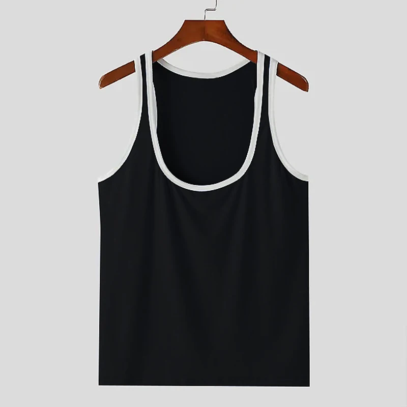 Sommer männer Dünne Gym Tank Tops Freizeit Beliebte Ärmellose Sportwear Mode Gut Sitzende Patchwork Bodybuilding Weste S-2XL – Detail 12