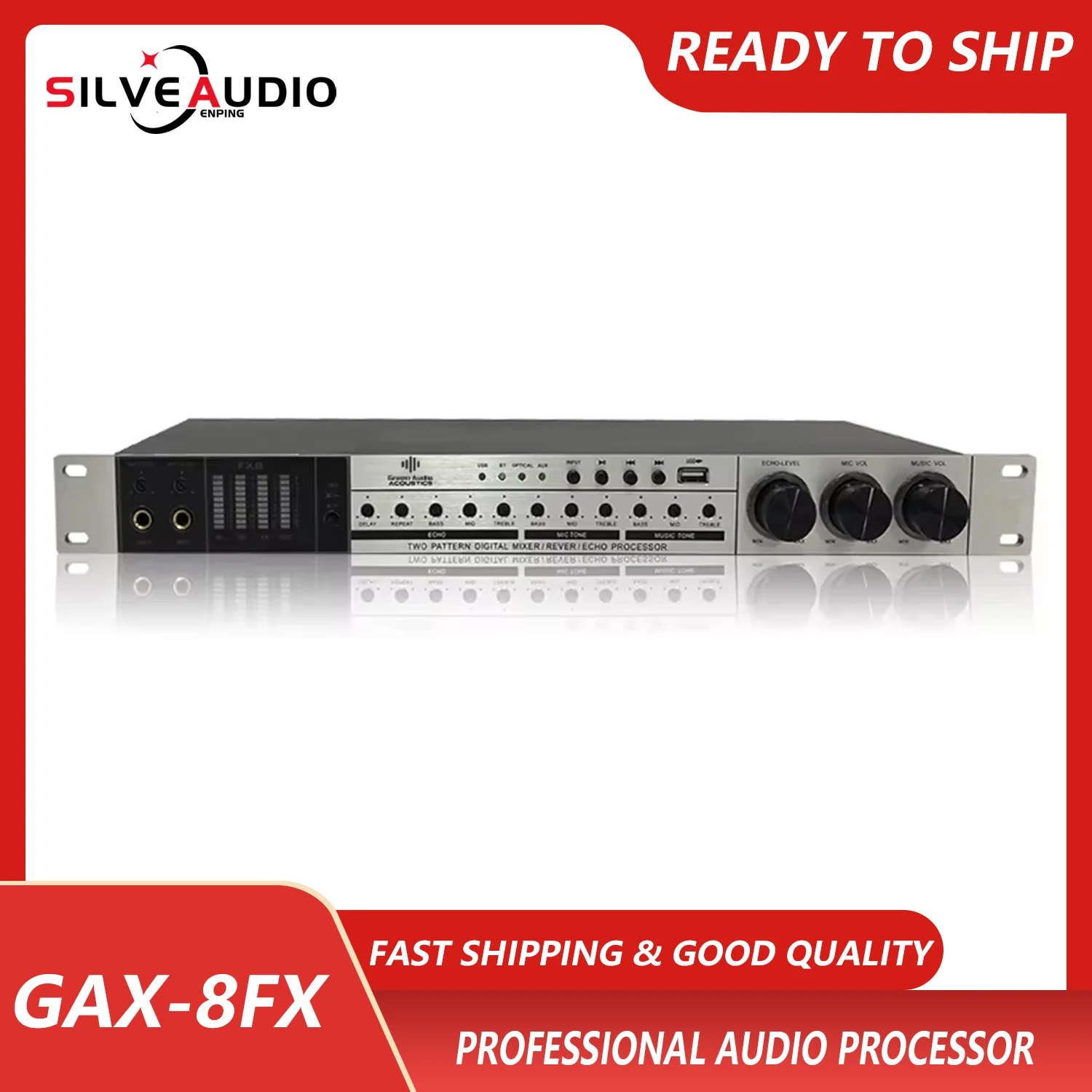 GAX-8FX Professional KTV Audio Processor KTV Live Streaming Professional Audio Equipment Peripherals