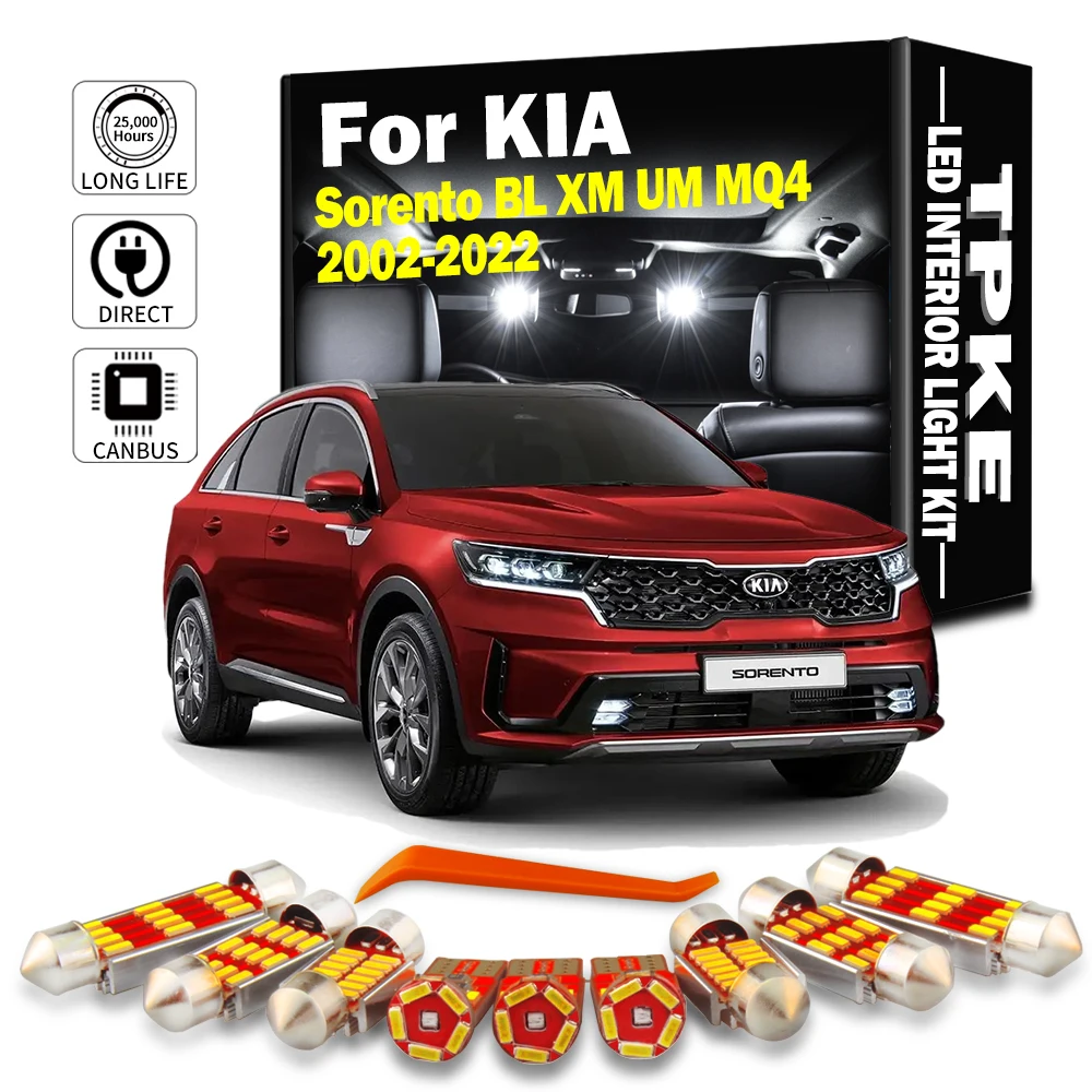 TPKE LED Interior Light Kit For KIA Sorento BL XM UM MQ4 2002-2013 2014 2015 2016 2017 2019 2020 2021 2022 Vehicle Indoor Bulbs