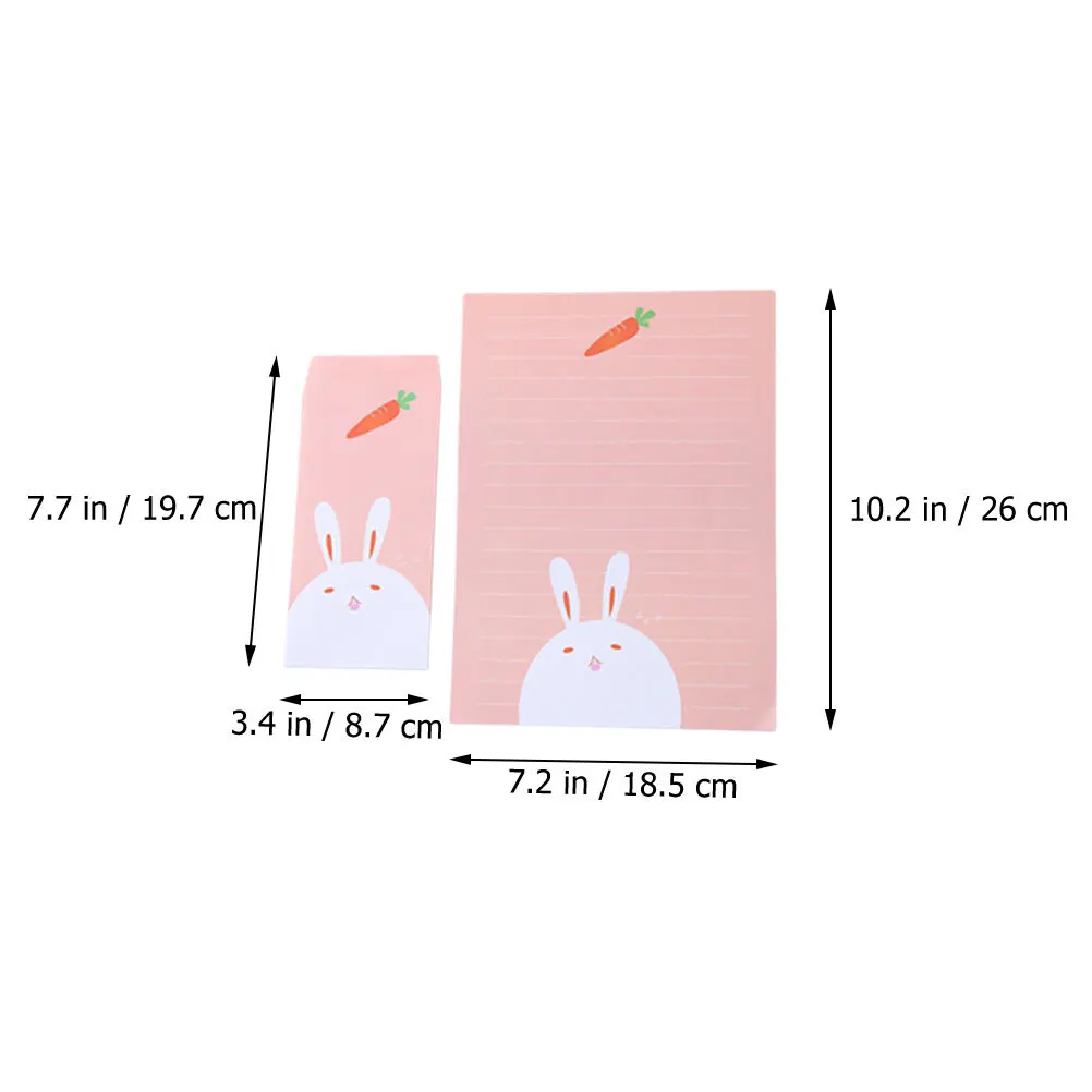 4 set di buste atmosferiche, kit di carta da lettere, design dei cartoni animati, perfetti per matrimoni, compleanni, feste, anniversari, inviti