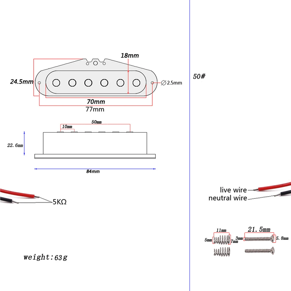 

Single Vibration Pickup Guitar Pickups Musical Instruments Parts Microphone Accessories