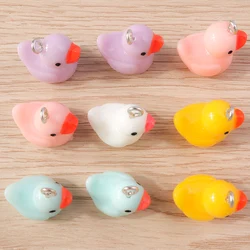 10pcs16x19mm Mix Cute Resin Animal Duck Charms for Jewelry Making DIY Drop Earrings Pendants Necklaces Bracelets Crafts Supplies