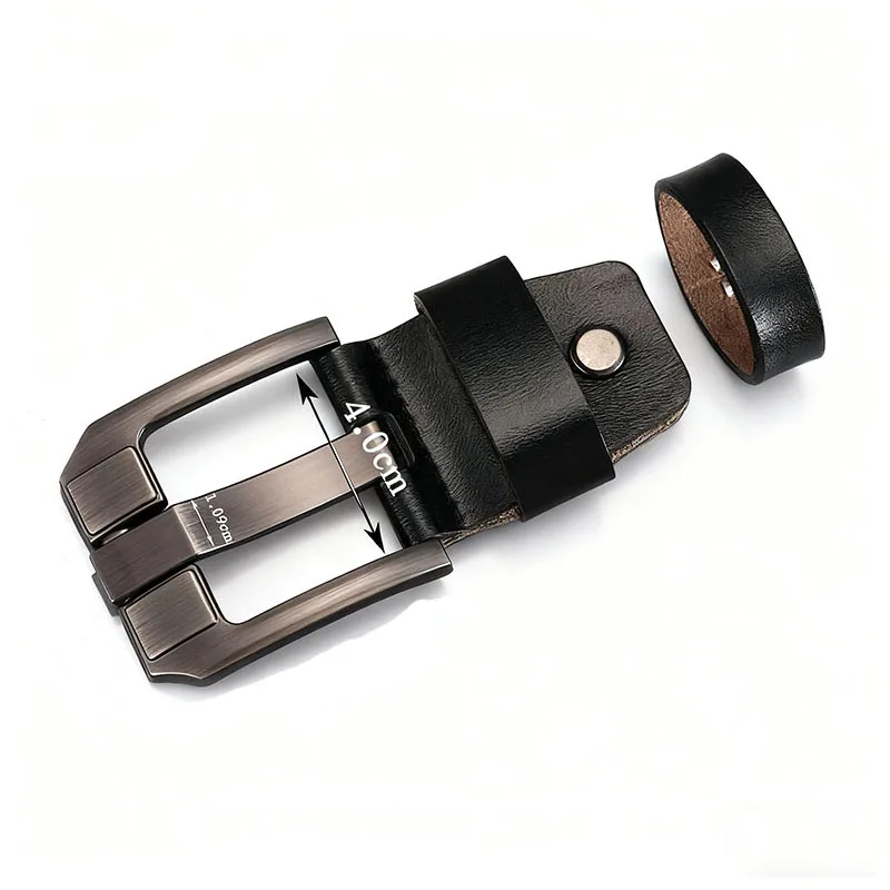 Parti di ricambio per cintura da uomo con fibbia per cintura in lega da 3,7-3,9 cm