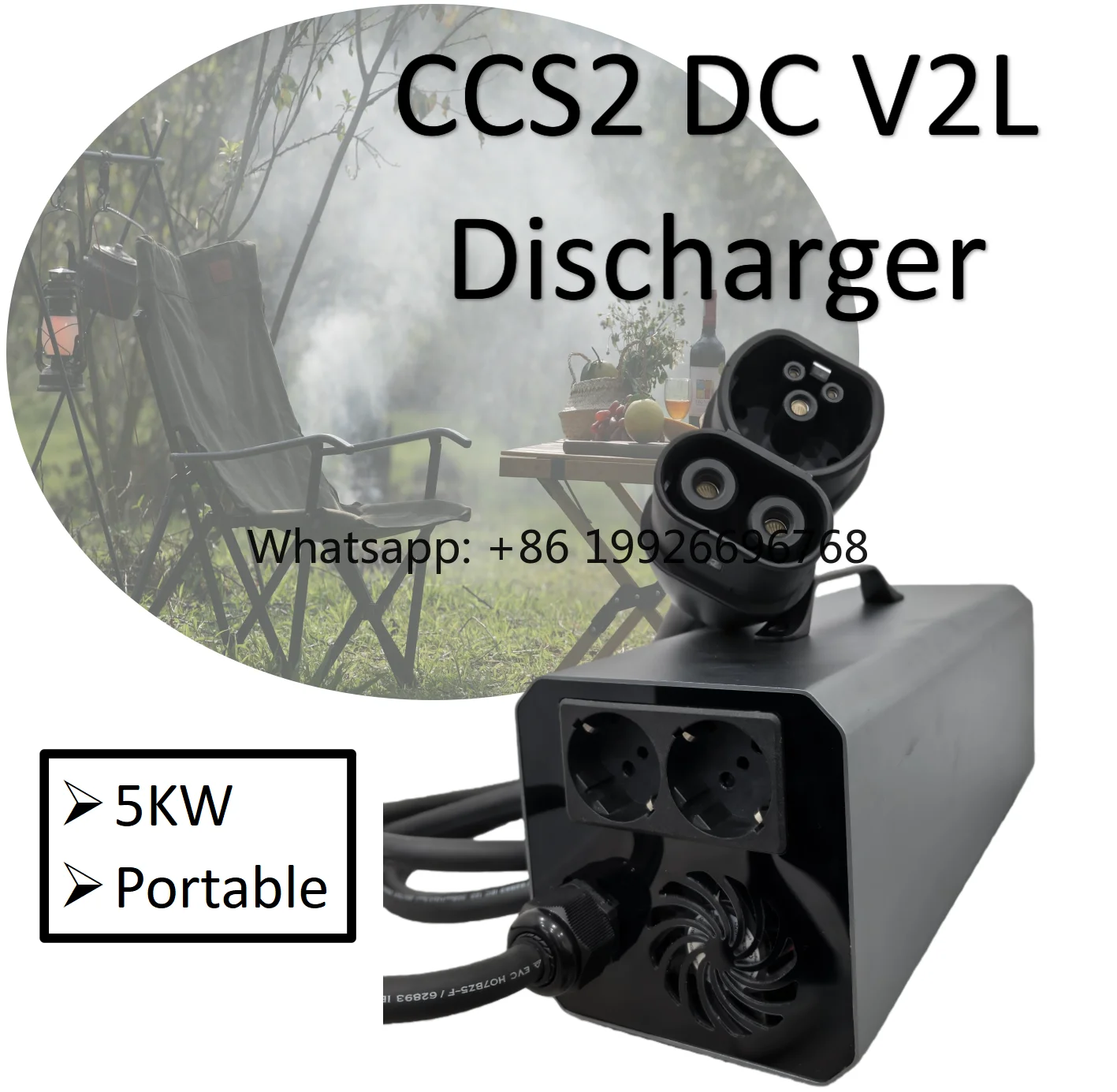 

New 2026 Lightweight Portable 5KW DC V2L Discharger for Camping Picnic New Energy Vehicle Inverter LGV2L-001 CCS2
