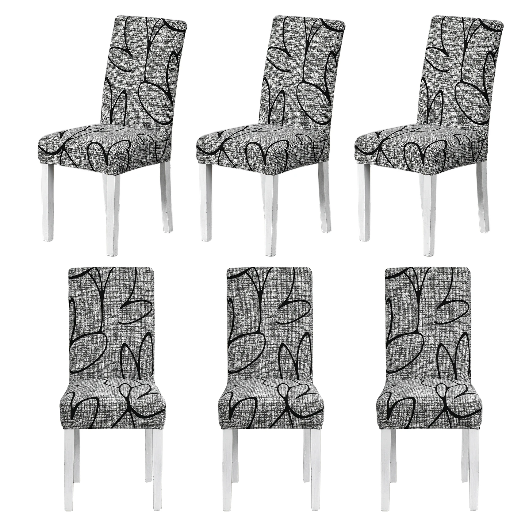 1/2/4/6pcs Stretch Chair Slipcovers Dining Chair Cover Furniture Protective Cover for Dining Room Living Room Office Home Decor