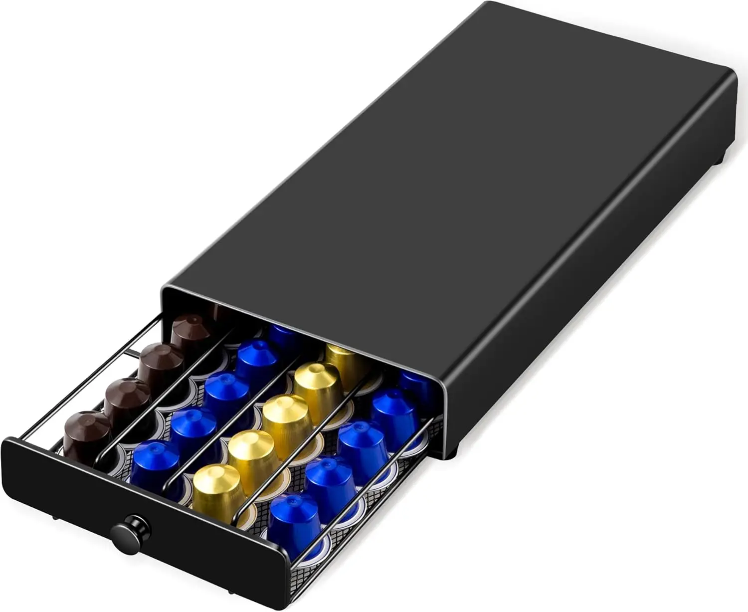 

Ящик для капсул для кофе, совместимый с оригинальной линией Nespresso, держатель для капсул для кофе на стойку, вместимость 40 капсул, черный