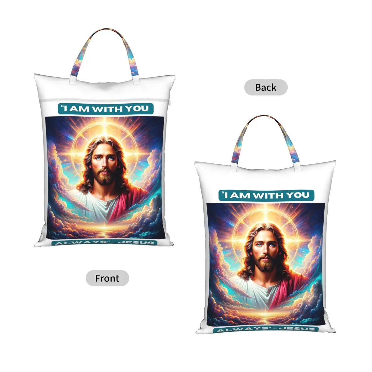 QuotI Am With You Always Jesus Biblical Laundry Collector Foldable Laundry Basket Home Organizer Washing Basket Home Organizer