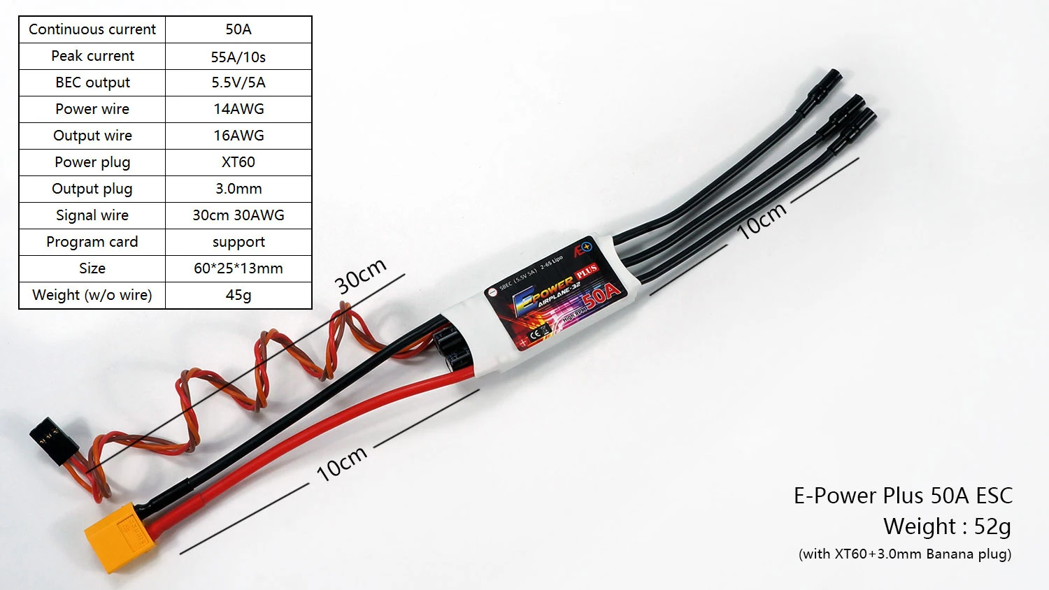 DW 하비 E-파워 플러스 고속 회전 RC ESC 시리즈: 15A/25A/50A/70A/90A 전자 속도 제어기, RC 모델용 프로그래머 카드