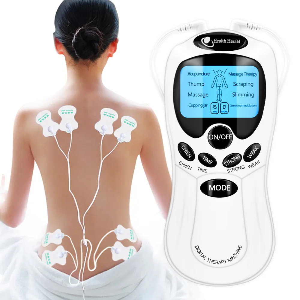 8-elektrodowa opieka zdrowotna dziesiątki akupunktura terapia elektryczna Massageador maszyna pulsacyjna wyszczuplanie ciała rzeźbiarz aparat do masażu