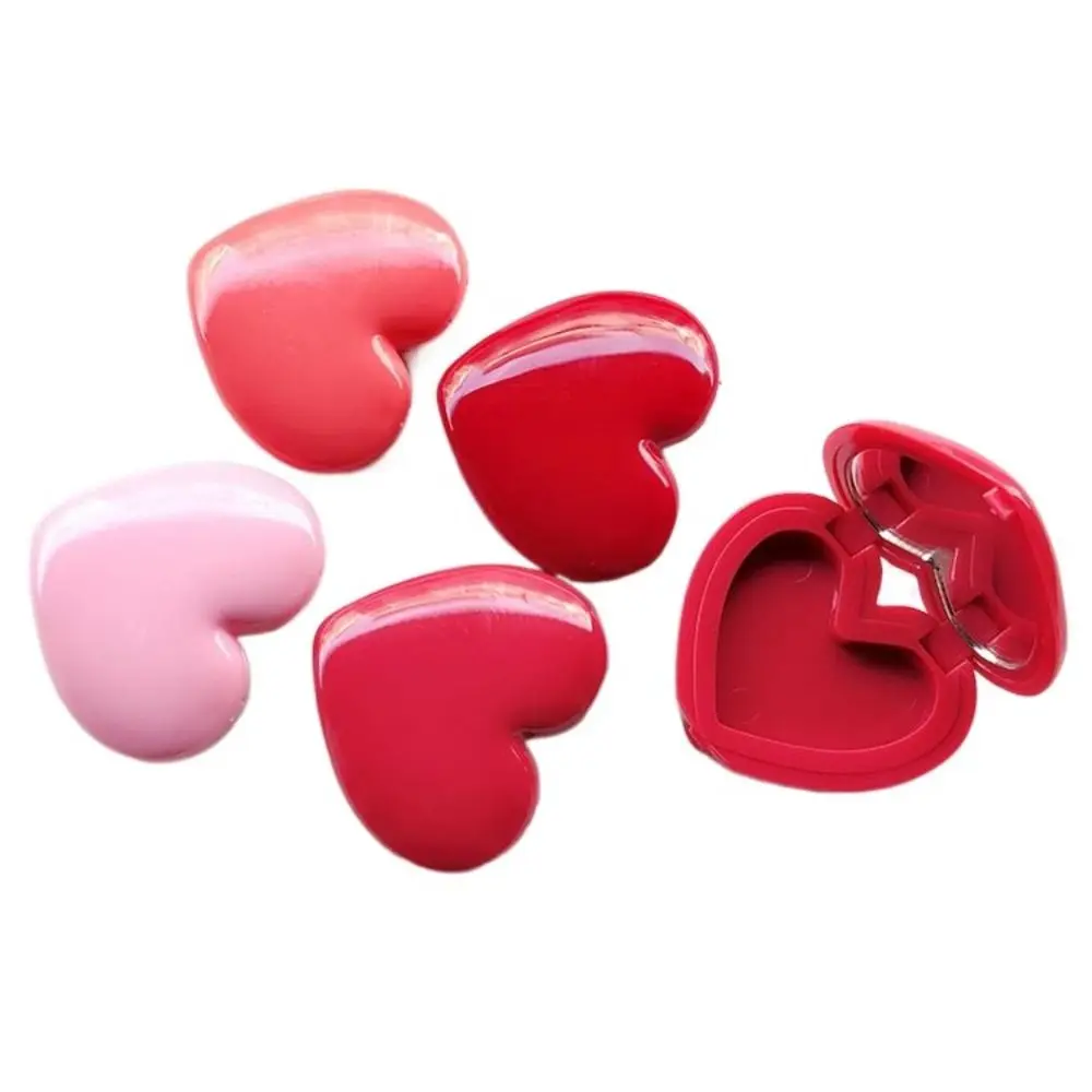 Simple With Mirror Heart-shaped Empty Box Reusable Safety Makeup Replace Box Non-toxic Eyeshadow Makeup Box Sample Allocation