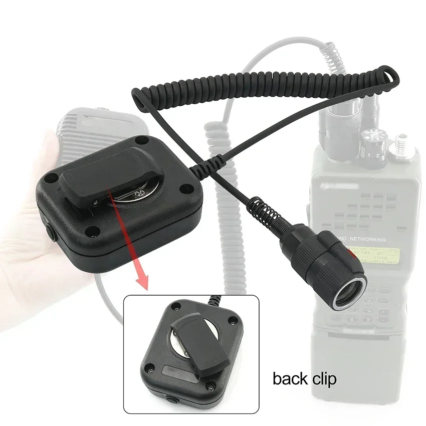 New PRC152 PRC148 Walkie-talkie Adapter Handheld Microphone 6-pin Ptt Compatible with Tactical PRC152 PRC148 PRC163 Radio