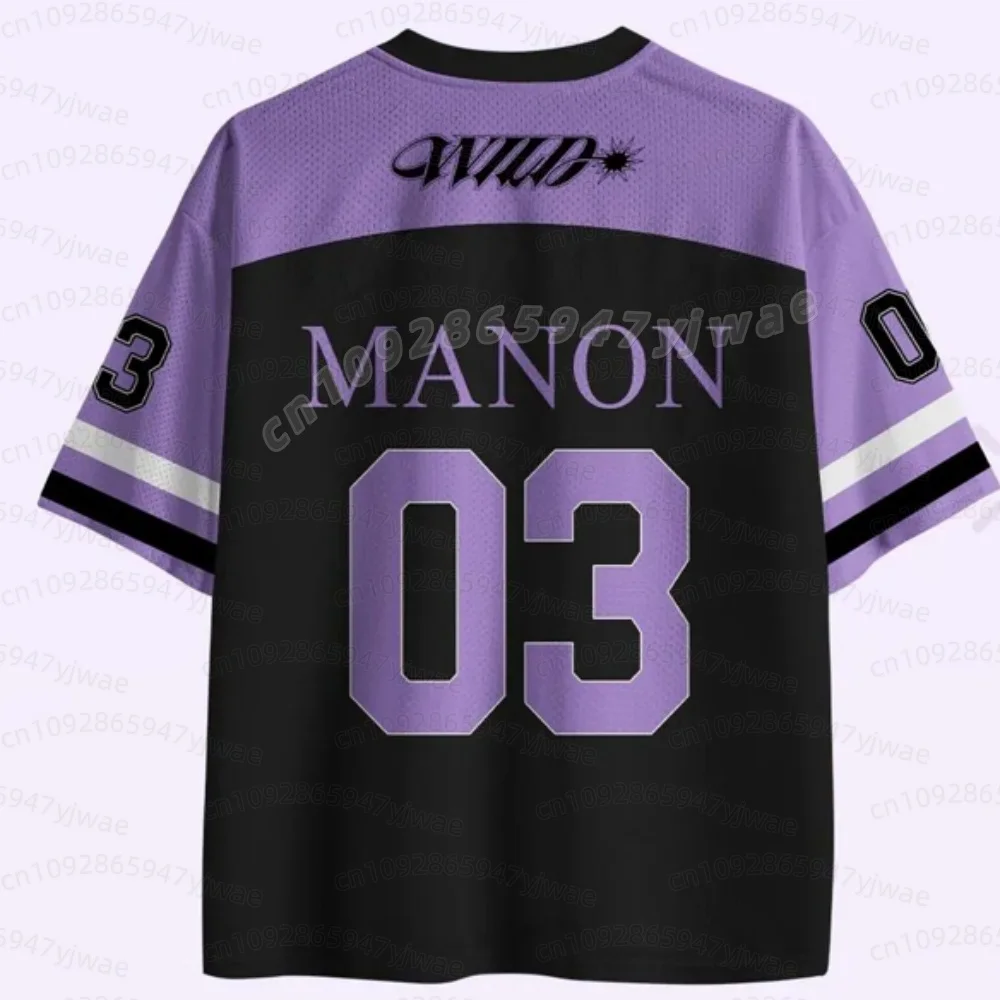 2026 Summer Velvet Come Back Mixed Mesh Jersey Fan T-Shirts Short Sleeved T-Shirt Women  IRENE Fans T-Shirt Jersey Beach T-Shirt