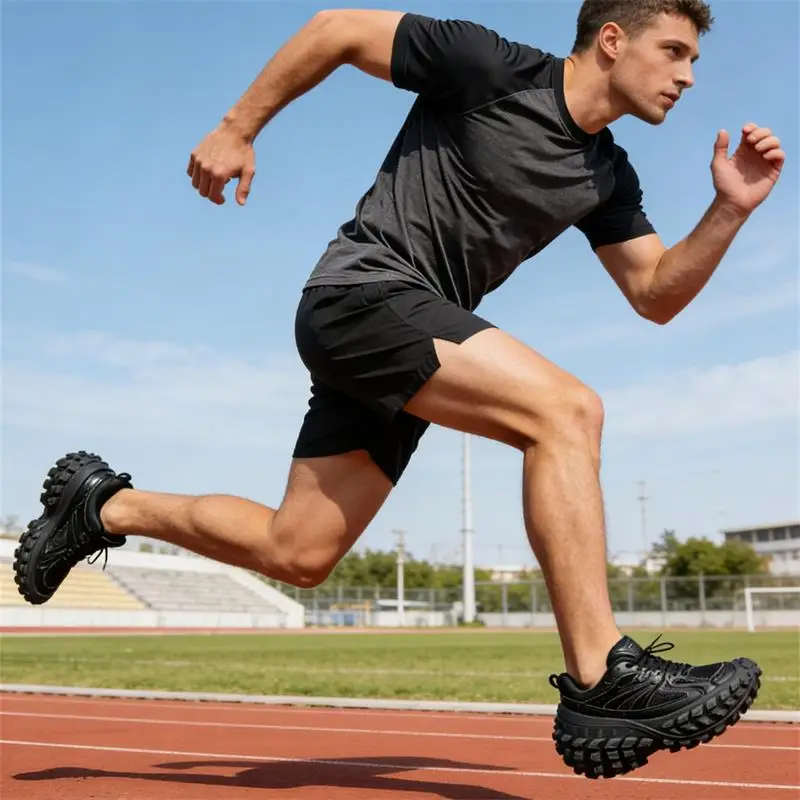 

Кроссовки All Black Tire Sole Dad Shoes, ретро-кроссовки для улицы с утолщенной подошвой