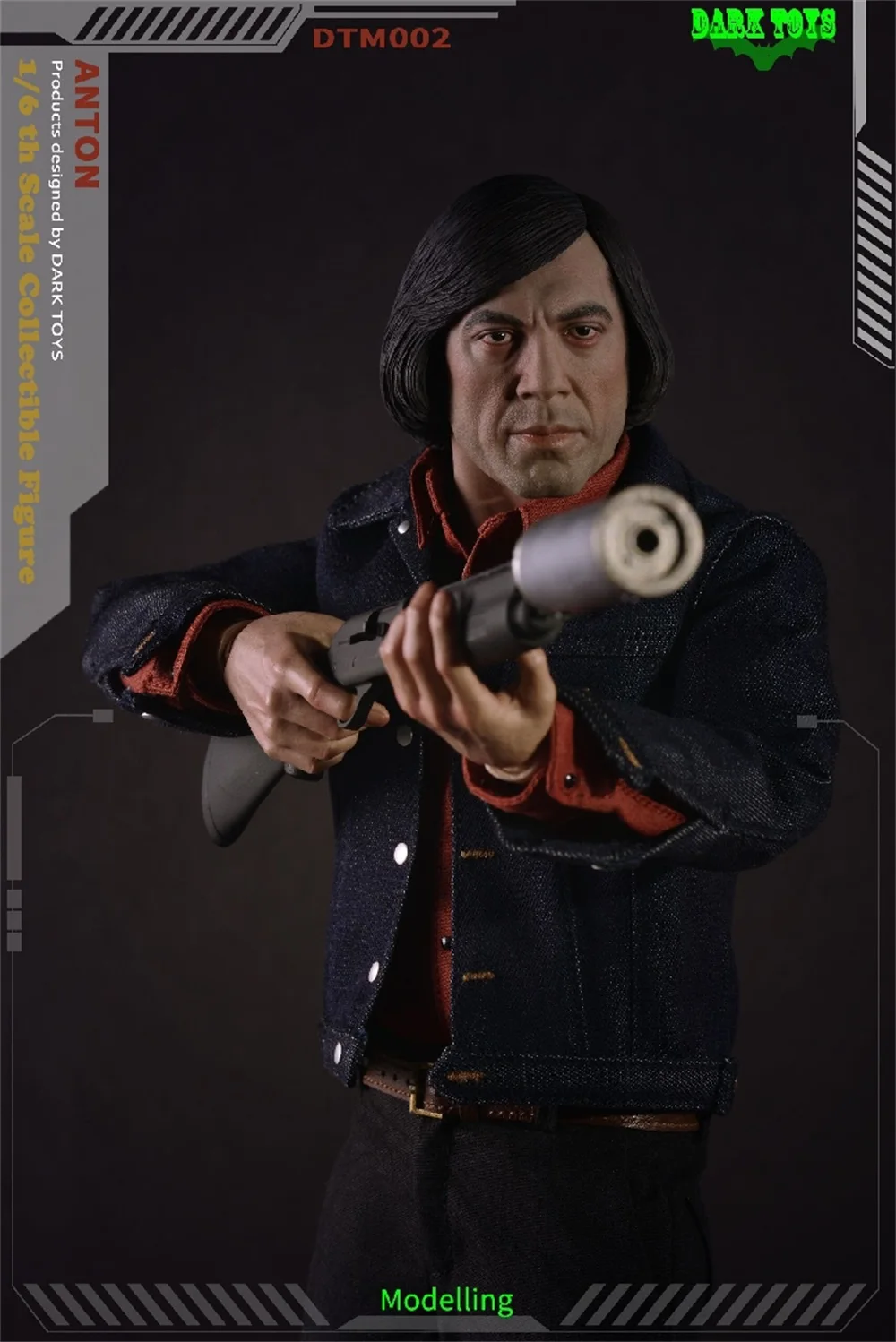 1/6 Dark Toys DTM002 Movie No Country For Old Men Antong Cold Blooded Killer Moveable Action Figures Gift For Collect