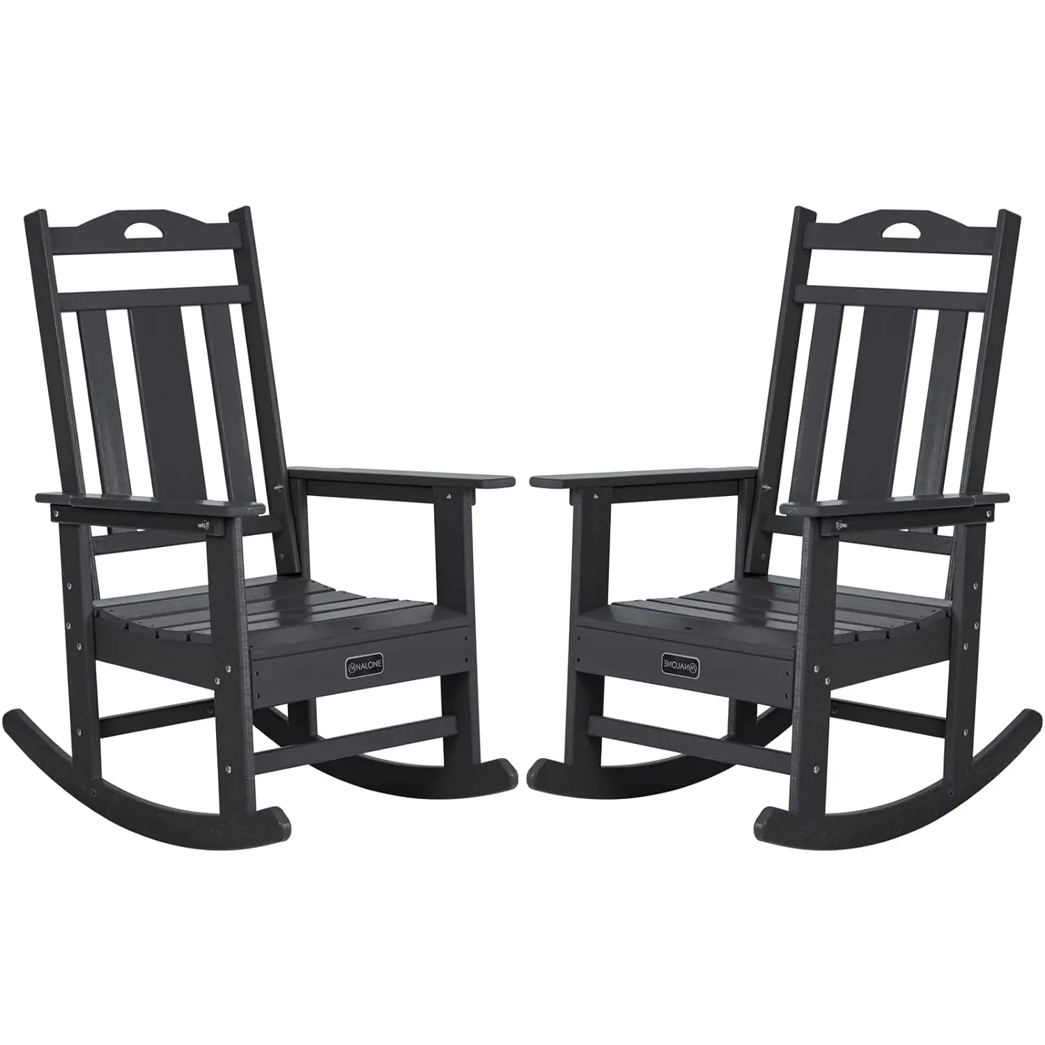 

Набор из 2 уличных кресел-качалок, устойчивых к любым погодным условиям, из HDPE, для веранды, увеличенные кресла-качалки для патио, на заказ