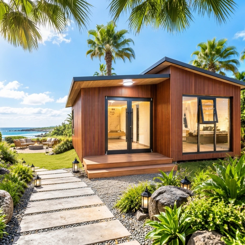 CE-Certified-Modern-Mobile-House Luxury Modular  Mobile House Bungalow with Prefabricated Triangle Glass Design