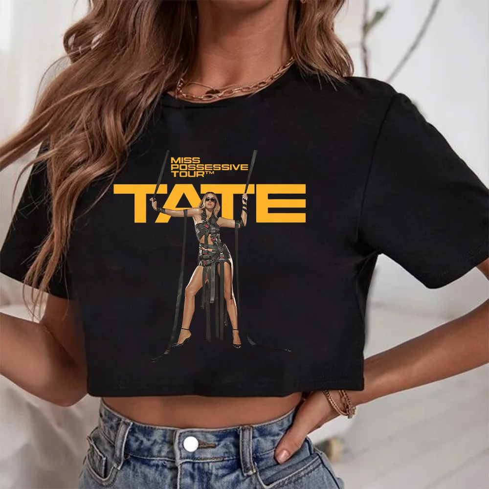 Tate McRae Miss Possessive World Tour 2025 Shirts Women Crop Top Breathable Streetwear Clothing Fashion Top