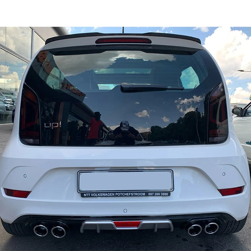 

For Volkswagen up!/2011-2023 Rear Diffuser Bumper Lips Splitter Spoiler Exhaust Tailpipe Body Kit Accessories