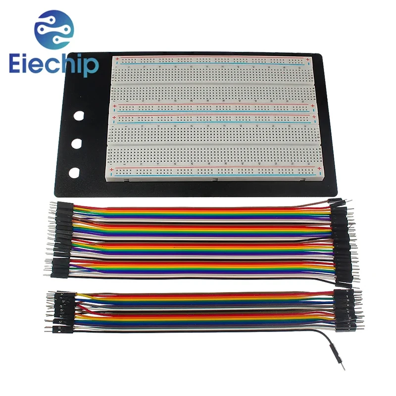 ZY-204 breadboard kit 1600pts 20cm Dupont Wire Kit 20/40Pin Male To Male Dupont Wire 4 bus test protoboard Cable electronic Set