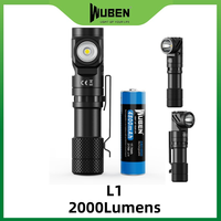 WUBEN L1 L1 Dual Light Sources Flashlight Pre-sale 2000Lumens Rechargeable Wih Power Bank Include 4800mAh Battery