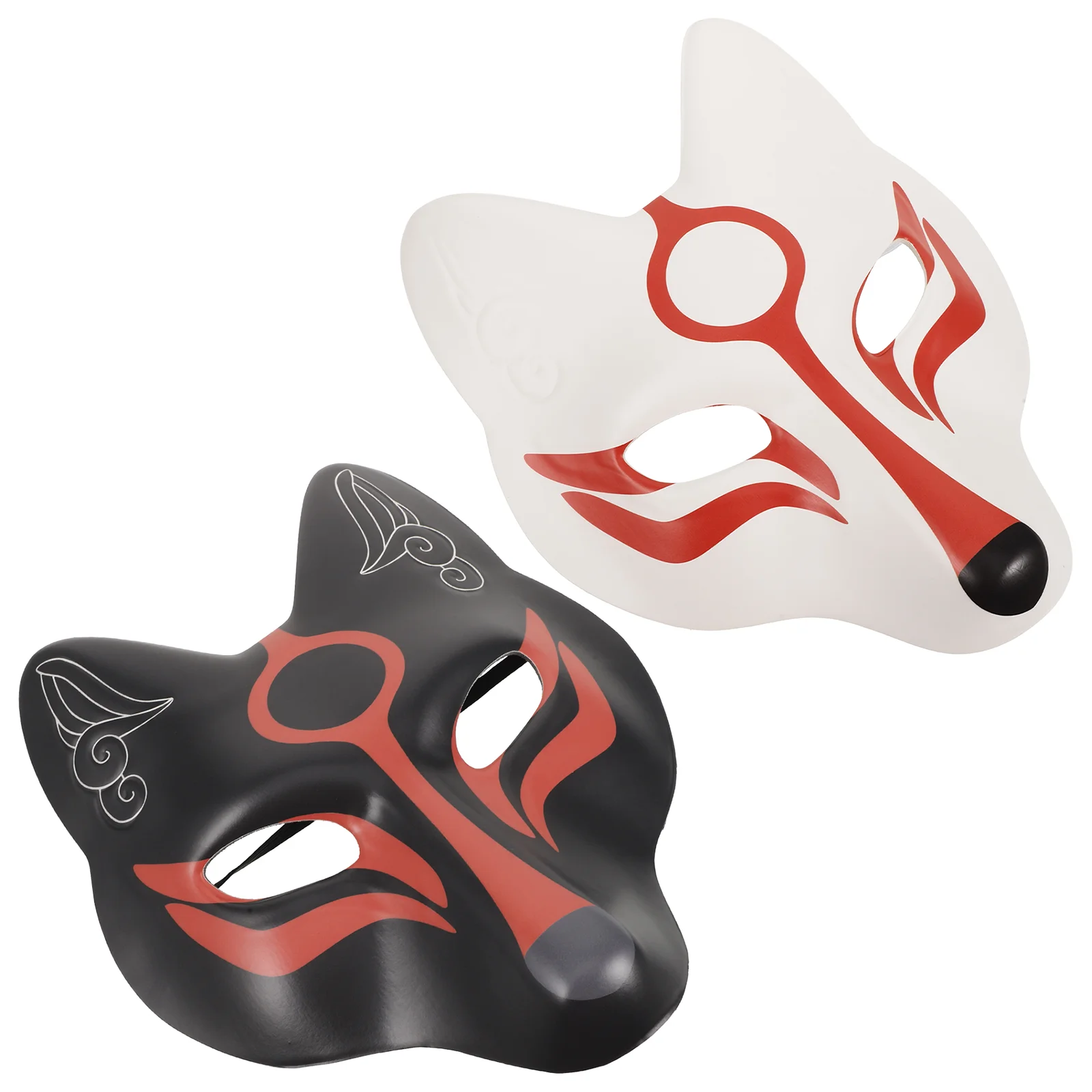 2 Pcs Party Supplies Eva Fox Mask Men and Women Miss Halloween Costumes Face Kitsune Decorative
